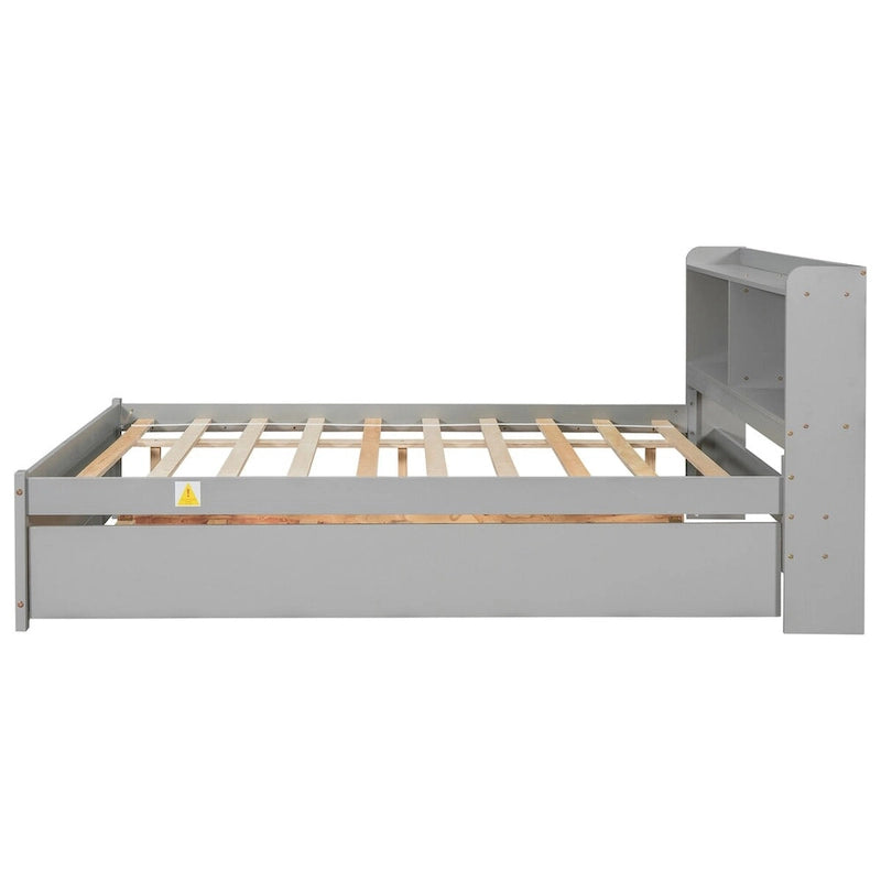 Full Bed with Trundle,Bookcase