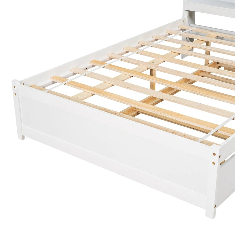 Full Bed with Trundle,Bookcase