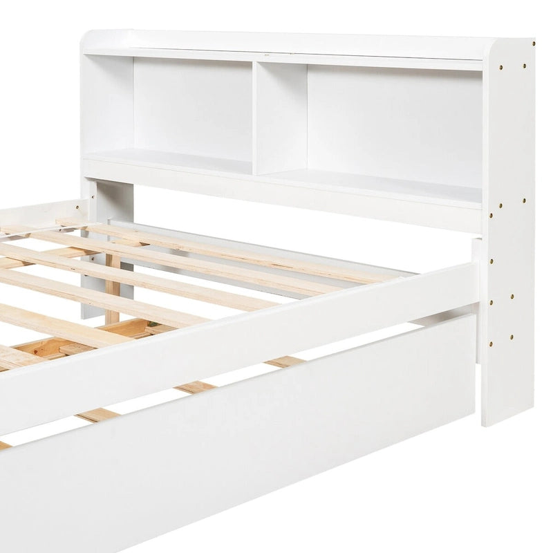 Full Bed with Trundle,Bookcase