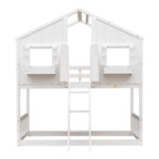 win over Twin House Bunk Bed with Roof