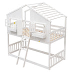 win over Twin House Bunk Bed with Roof
