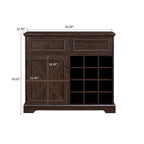 Classic Farmhouse Style Wooden Sideboard with Removable Wine Racks