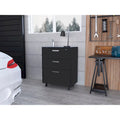 3 Drawers Storage Cabinet with Casters Lions Office, Black Wengue Finish,High quality and durable