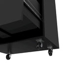 3 Drawers Storage Cabinet with Casters Lions Office, Black Wengue Finish,High quality and durable