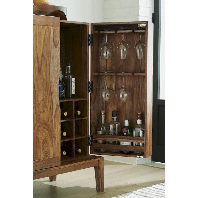 Signature Design by Ashley Dressonni Brown Bar Cabinet - 32 W x 20 D x 45 H