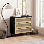 31.503-Drawers Rattan Storage Cabinet