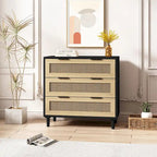 31.503-Drawers Rattan Storage Cabinet