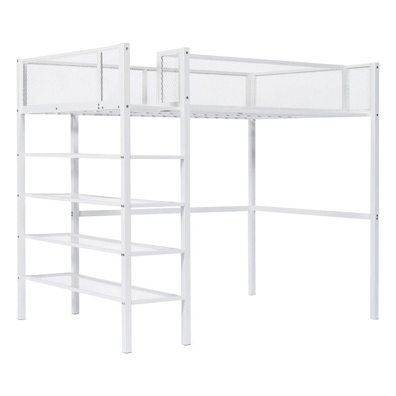 White Modern Style Multi-functional Loft Bed