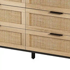 59.066-Drawers Rattan Storage Cabinet