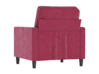 Burgundy Red Armchair 60 cm Velvet 75693OJBU