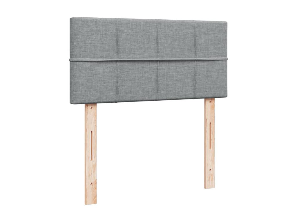 Bohometop bed base with mattress, light grey, 100x200cm, fabric, 57768VAGU