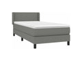 Bohometop bed base and mattress, dark grey, 90x190 cm, fabric, 46980QPPV