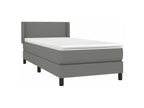 Bohometop bed base and mattress, dark grey, 90x190 cm, fabric, 46980QPPV