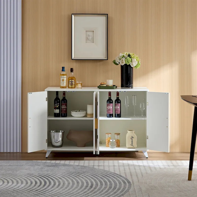 4 Doors Sideboard Buffet with Adjustable Shelves