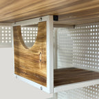 55.12 Spacious Cat House with Tempered Glass for Living Room