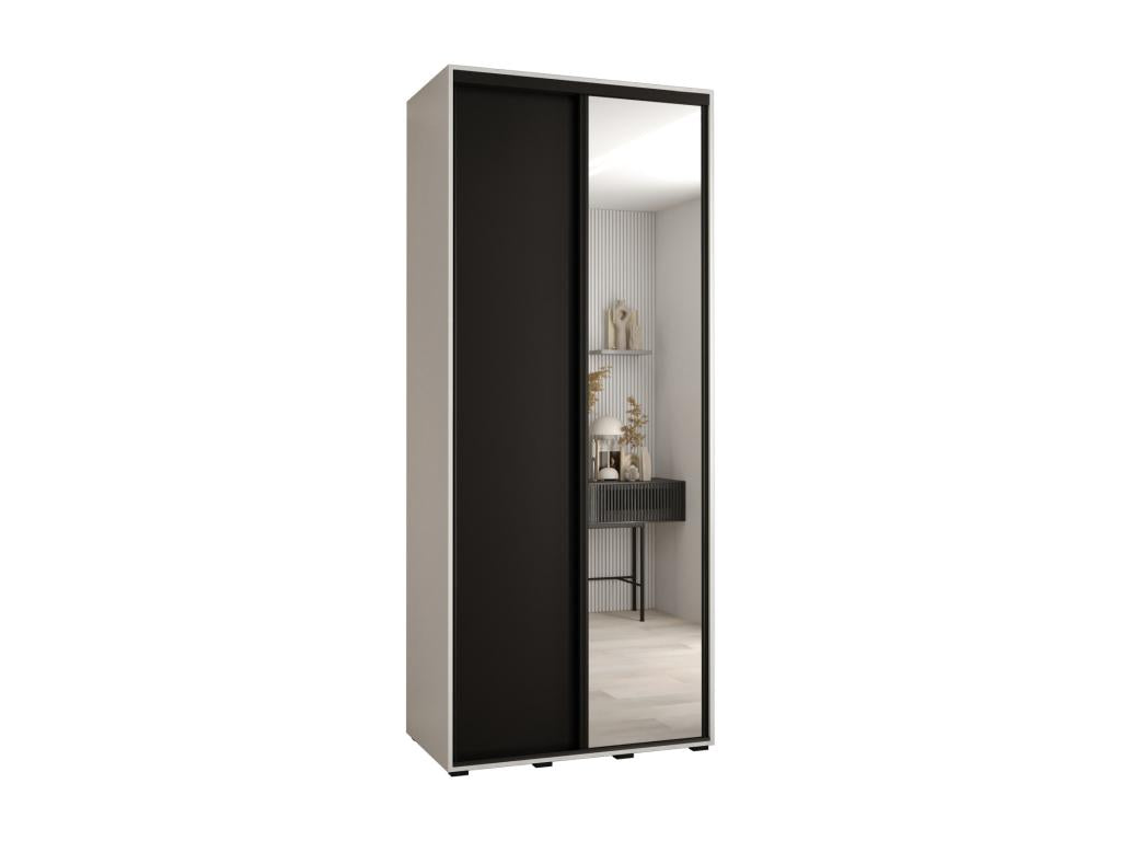 Bohometop 3 Sliding Door Wardrobe 235.2/110/60 2 Doors White/Black/Black 22105FDVU