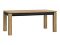 Extendable dining table 180 to 226 cm, oak and matte black finish - Bohometop 95439VVFJ