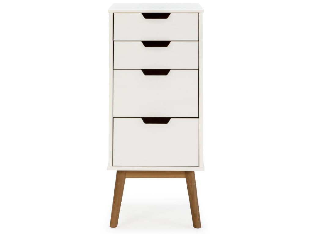 Bohometop 4-drawer night chest, white, 40 cm long, 00121MYQK