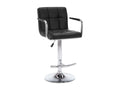 Bohometop 94430TNYB Black Faux Leather Bar Stools (2 pcs)