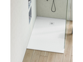 Bohometop extra-flat shower tray - Bohometop Texture in White Polyester Bohometop - L100xl80xh2.6cm - Bohometop 20531IIXH