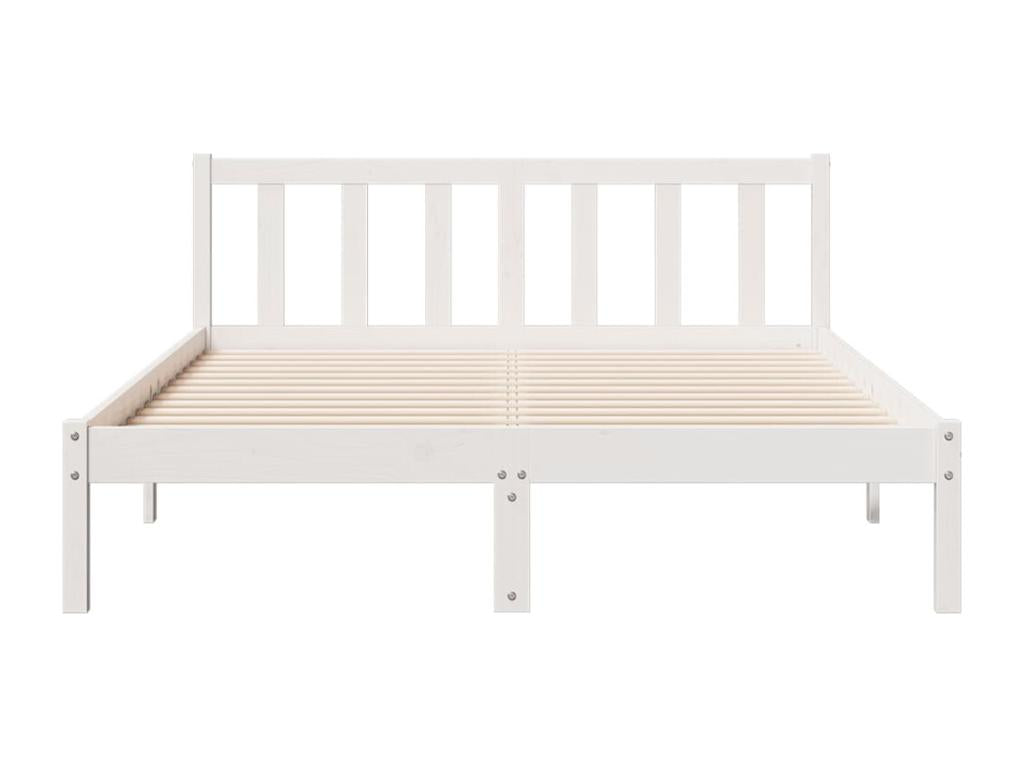 Extra long bed frame without mattress 140x220 cm solid pine wood 82778HNBZ