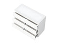 Modern chest of drawers with wavy pattern - with 6 drawers - lacquered fronts - White 55405XUIL