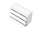 Modern chest of drawers with wavy pattern - with 6 drawers - lacquered fronts - White 55405XUIL