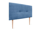 Bohometop Plain Corduroy Headboard with Buttons 80x105 with Bed Legs 80/90 - Blue 56110FIKL