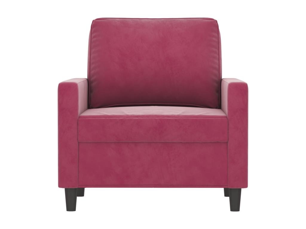 Burgundy Red Armchair 60 cm Velvet 75693OJBU