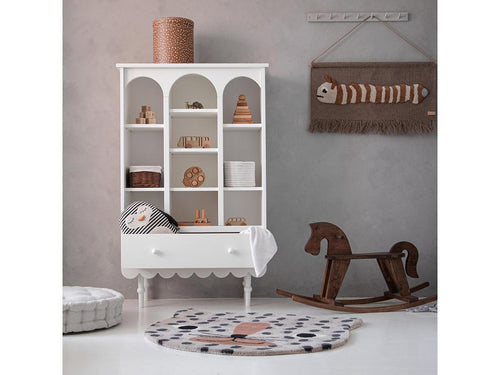 Bohometop 1-Drawer Bookcase, White, 94919KGVH