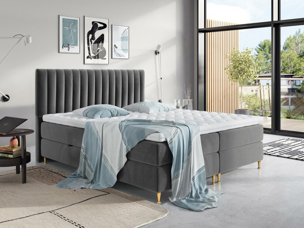Continental bed Bohometop 156 Double Continental Gray 140x200 Tapestry 148x210cm 59527IBIK