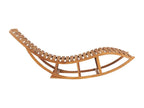 Rocking chaise lounge with cushion, solid teak wood, 54720XUBZ
