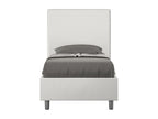 Bohometop 80x200cm Upholstered Bed in White Faux Leather (Slatted Base Not Included) 27363NYGS