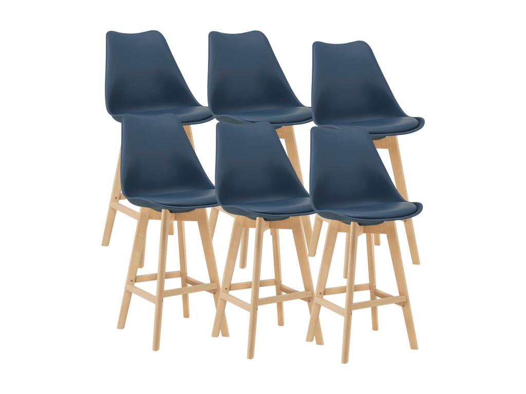 Set of 6 beige stools, 48x58x105 cm, 03 0008725 42916LATP