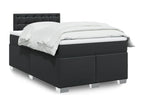 Bohometop bed base with mattress, black, 120x200 cm, faux leather, 29078DXFU