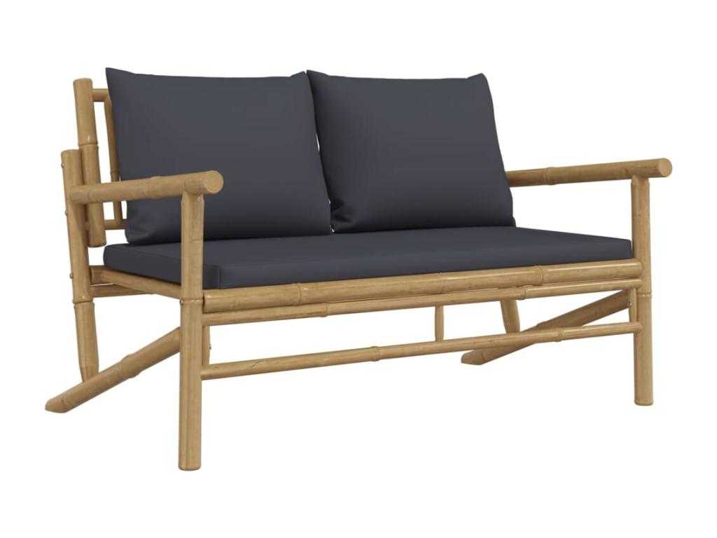 Bohometop 5-piece garden furniture set with dark grey cushions 59503NKHV