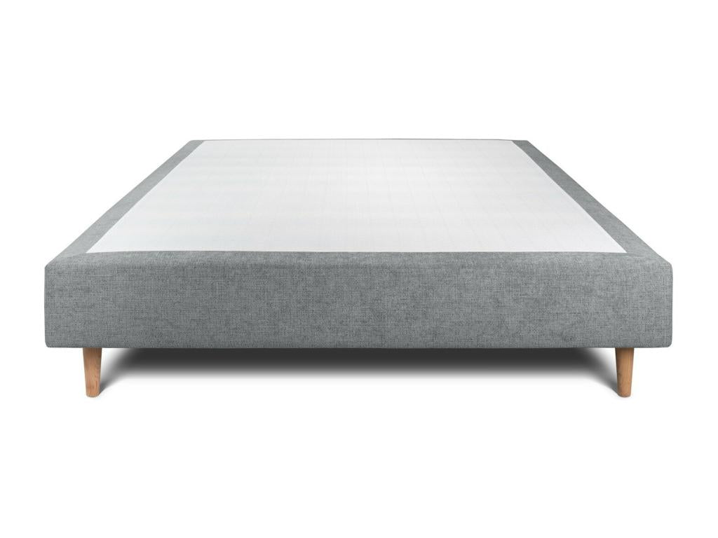 Upholstered bed base in anthracite grey fabric, 140x200 cm, H35 cm, 30821YVKT