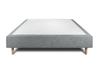 Upholstered bed base in anthracite grey fabric, 140x200 cm, H35 cm, 30821YVKT