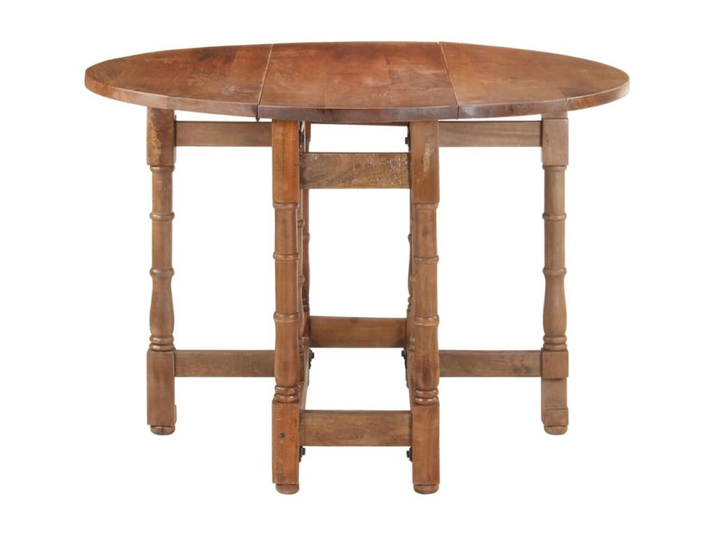 Round Dining Table 110x76 cm Solid Mango Wood 43249HIMN