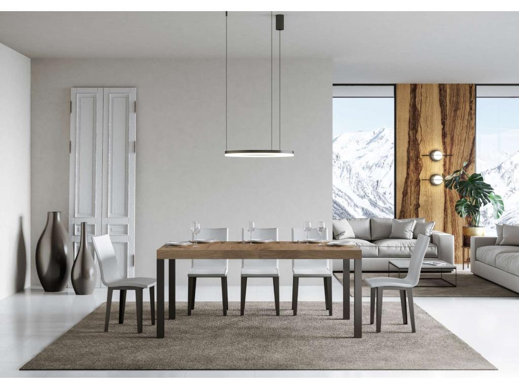 Extendable table 90x160/264 cm Everyday Oak Nature Anthracite frame 34115WYJZ