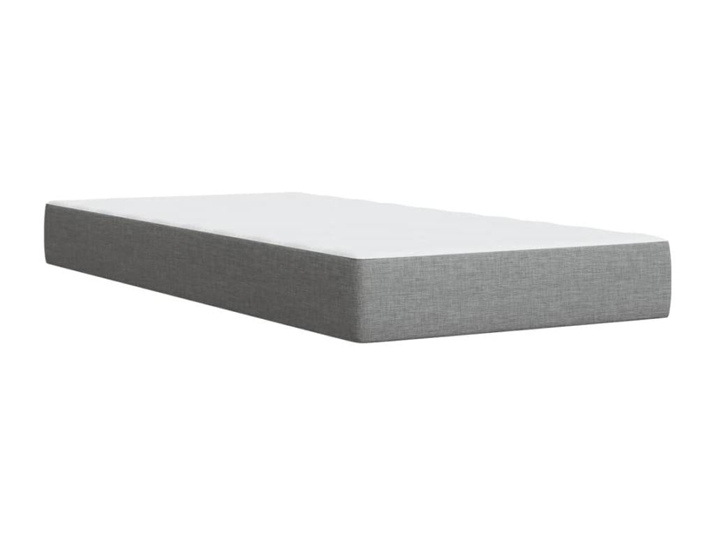 Bohometop bed base with mattress, light grey, 100x200cm, fabric, 57768VAGU