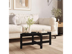 Coffee table, black, 87x48x35 cm, solid pine wood, 46376WVNF