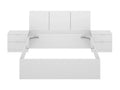 Bohometop Double Bed Base for Bedroom Bedding by Bedroom Mattress Support 259x195 h96 cm White 35067FWVA