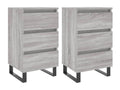Bohometop 2-piece bedside tables, grey, 40x35x69 cm, engineered wood, 34480RZFF