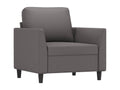 3-Piece Sofa Set with Cushions, Grey Faux Leather 76219DIKJ