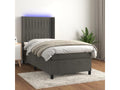 Bohometop bed base with mattress and LED lighting, Dark Grey, 100x200 cm, 15200NIUN