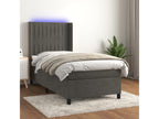 Bohometop bed base with mattress and LED lighting, Dark Grey, 100x200 cm, 15200NIUN