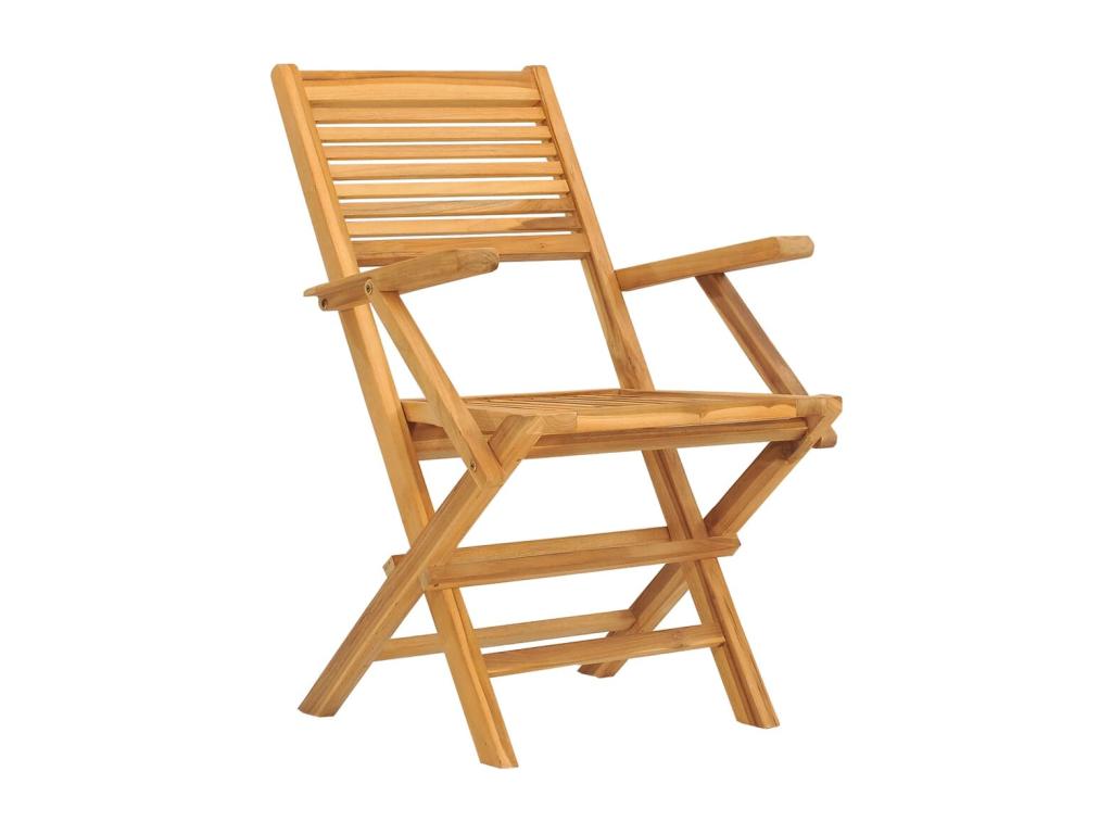8-piece folding garden chairs, 55x62x90 cm, solid teak wood, 00738OGWX