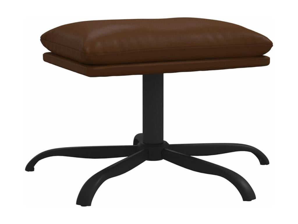 Brown Footrest 45x29.5x36 cm Glossy Faux Leather 94137PITR