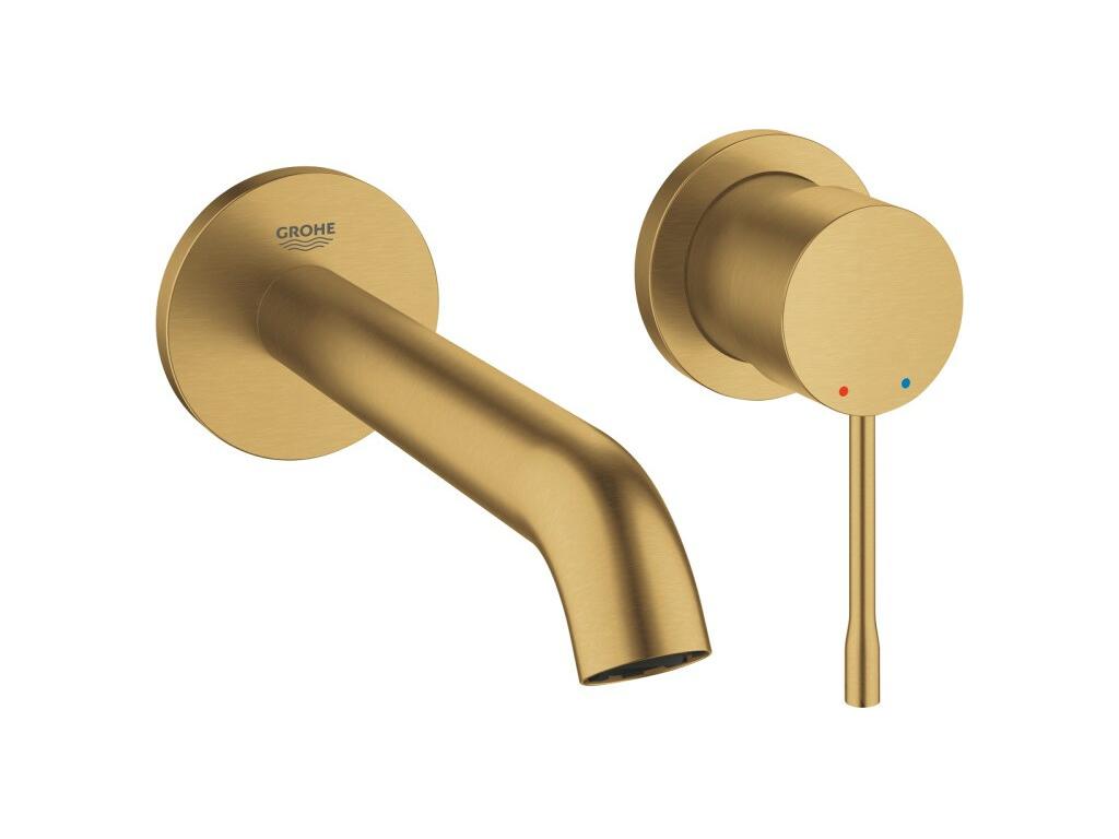 Homelumiere Single-lever 2-hole basin mixer tap, size M, Cool Sunrise brushed